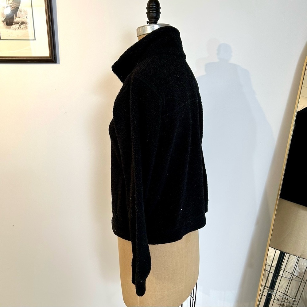 GAP Women’s Black Teddy Fleece Zip Up Jacket Sz S - Picture 6 of 13